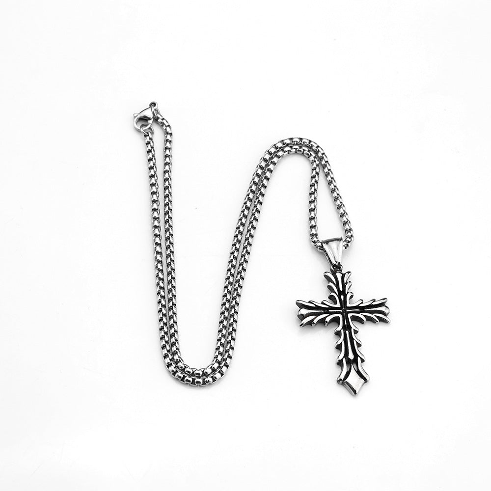 Cross Viking Stainless Steel Men's Pendant Necklace