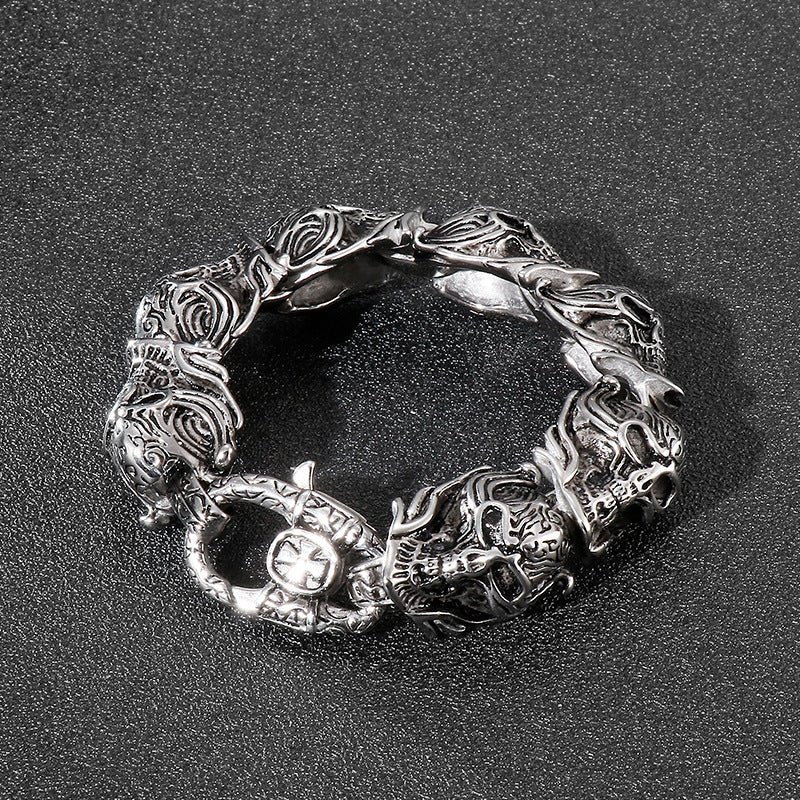 Punk Style – Old Skull Men's Titanium Steel Bracelet