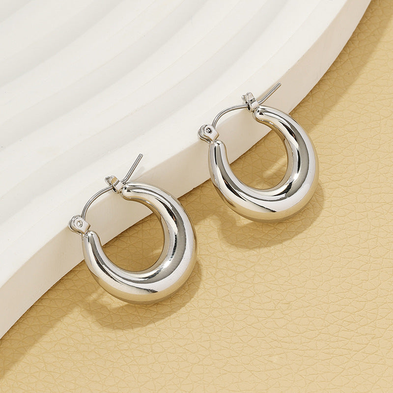 European-Inspired Vienna Verve Metal Earrings - High-Quality Wholesale Accessory