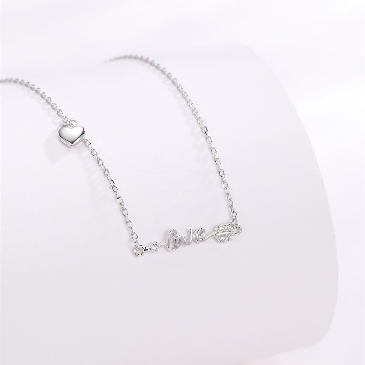 S925 Sterling Silver Heart Necklace