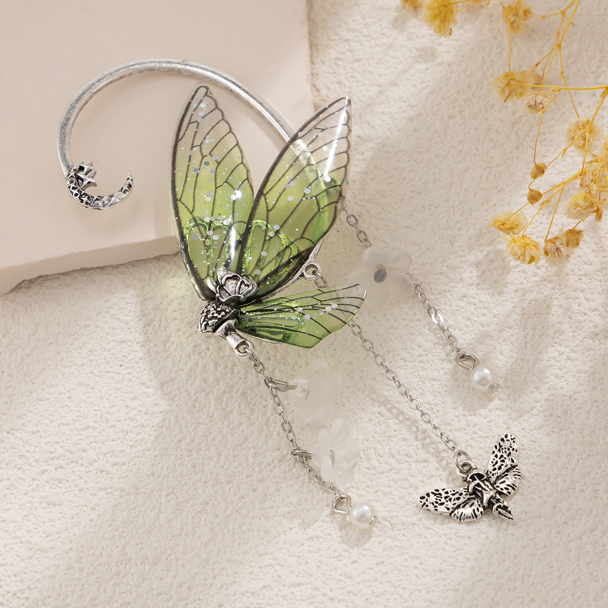 Planderful Elf Ear Earrings Butterfly Outline Wing Statement Jewelry For Women Travelers Vienna Verve