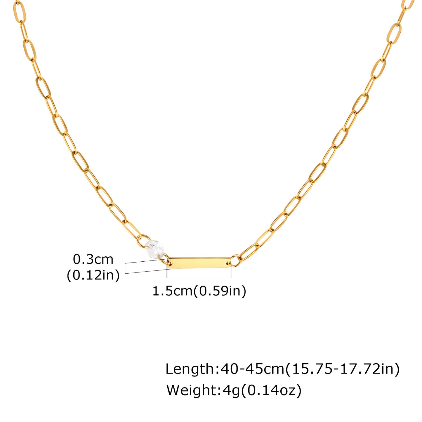 Ladies Gold Necklace Titanium Steel Europe & America