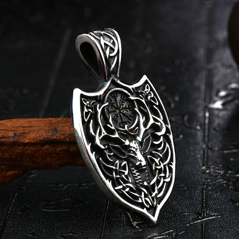 Nordic Viking Totem Retro Titanium Steel Pendant for Men – Personalized Stainless Steel Jewelry, Wholesale Collection