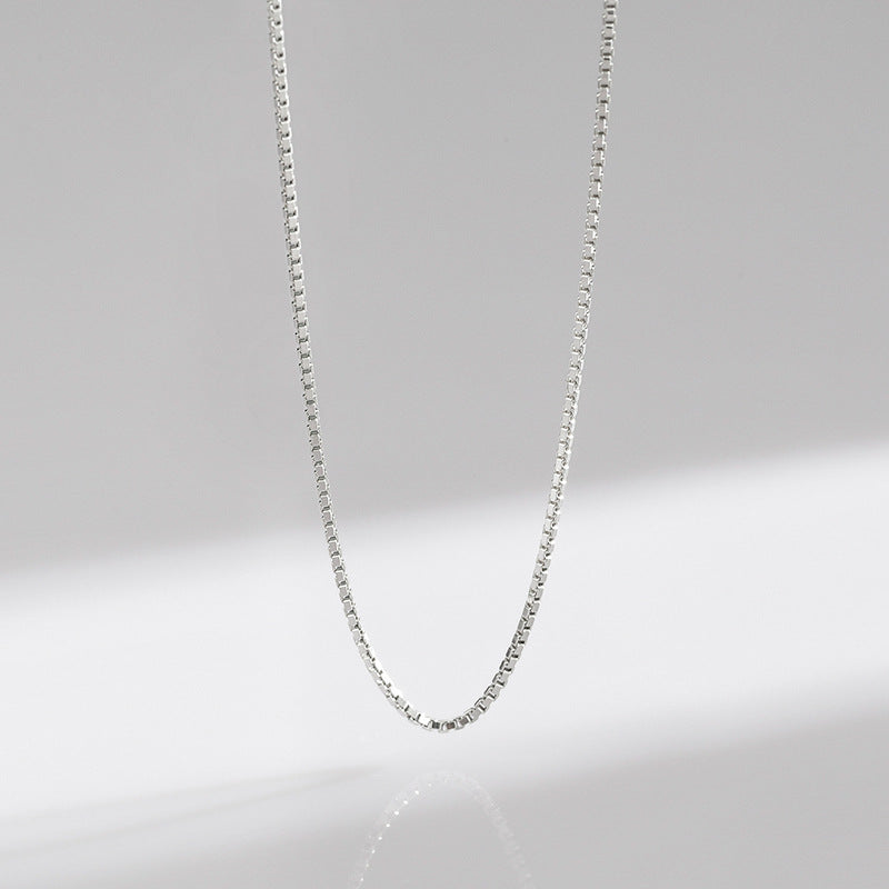 925 Sterling Silver Heart Snake Chain Necklace