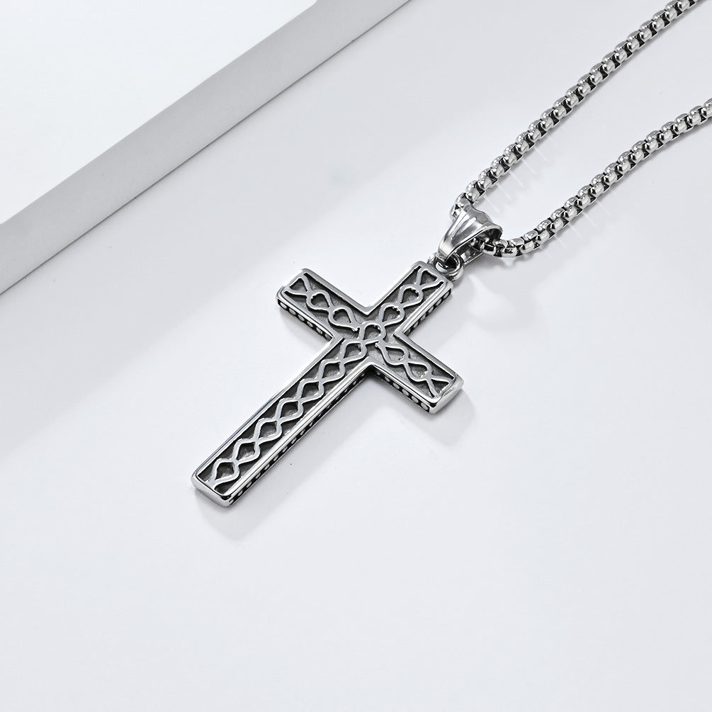 Timeless Titanium Steel Cross Necklace for Every Occasion