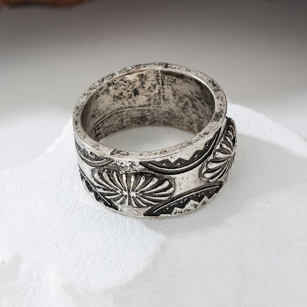 Fashionable Retro Black Lace Lotus Jewelry Set for Women