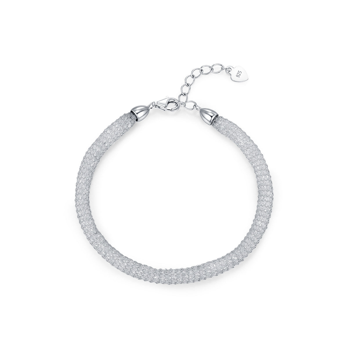 925 Sterling Silver Mesh Woven Bracelet