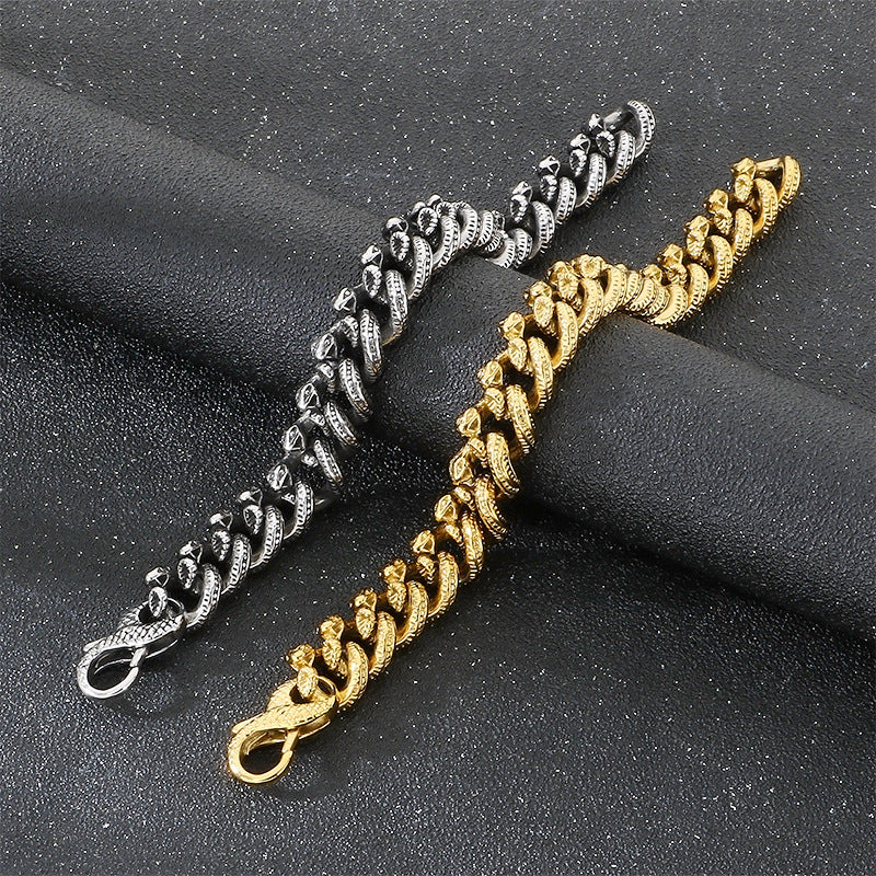 Halloween Full Of Snake Figure-Eight Buckle – Dark Winding Small Snake Man Stainless Bracelet