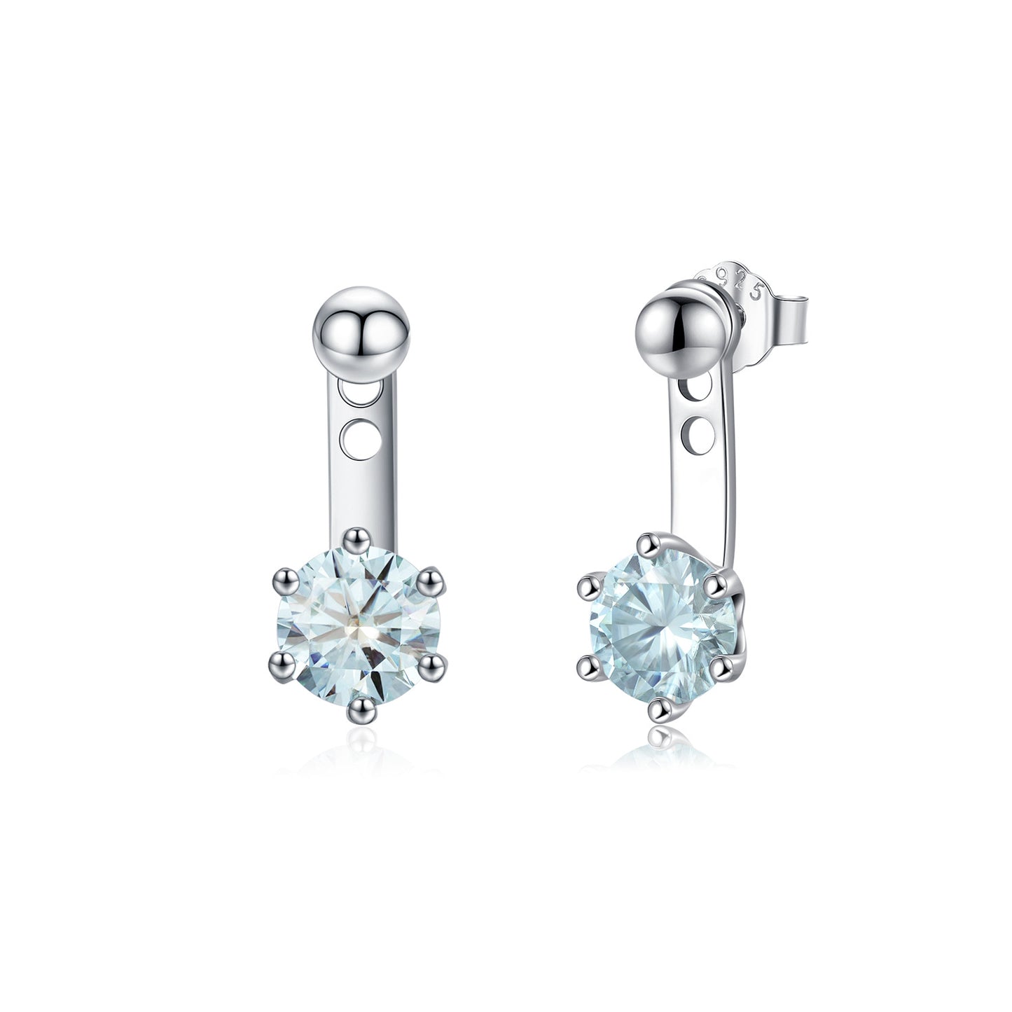 Planderful Moissanite Sparkling Earrings – Elegant Two-Wear Design