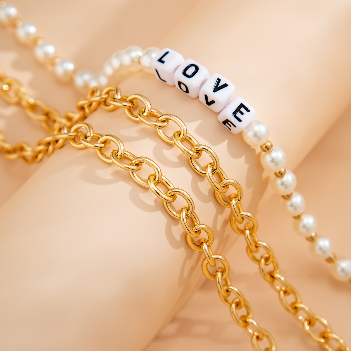 Planderful Collection Vienna Verve Layered Cross Necklace for Women Personalized Beaded Letter Pendant Bold Statement