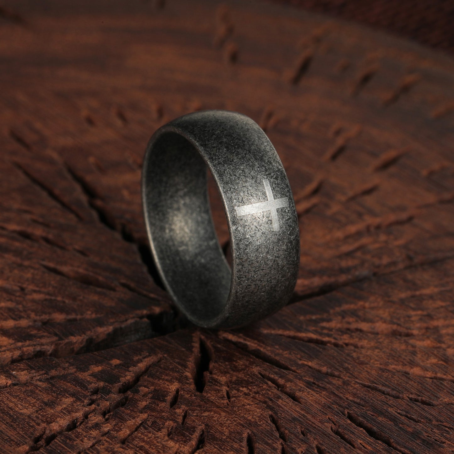 Planderful Everyday Genie Cross Pattern Stainless Steel Ring For Unisex Protection Statement Jewelry