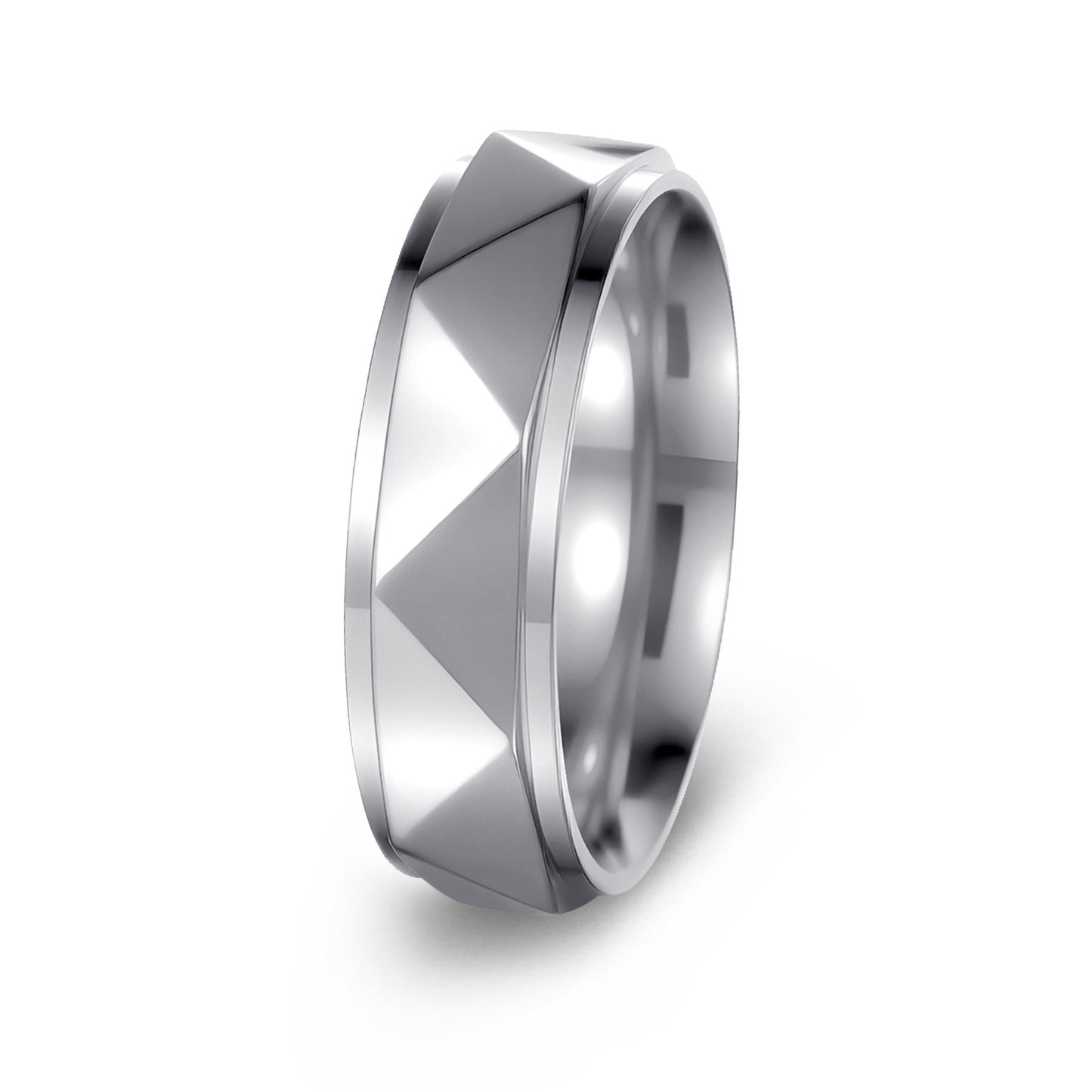 Planderful Everyday Genie Punk Ring 6mm Triangle Stainless Steel Unisex Jewelry For Men And Women