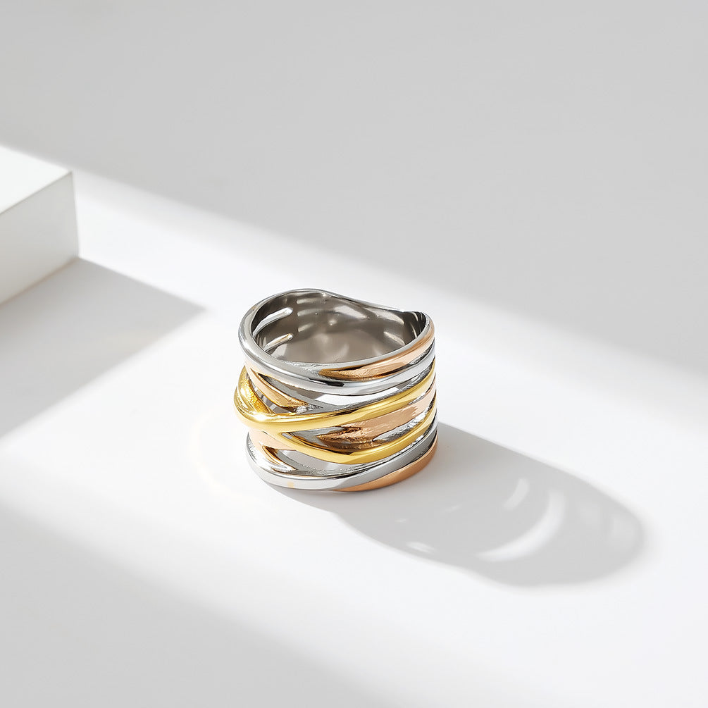Steel Ring – Statement Three-Dimensional Woven