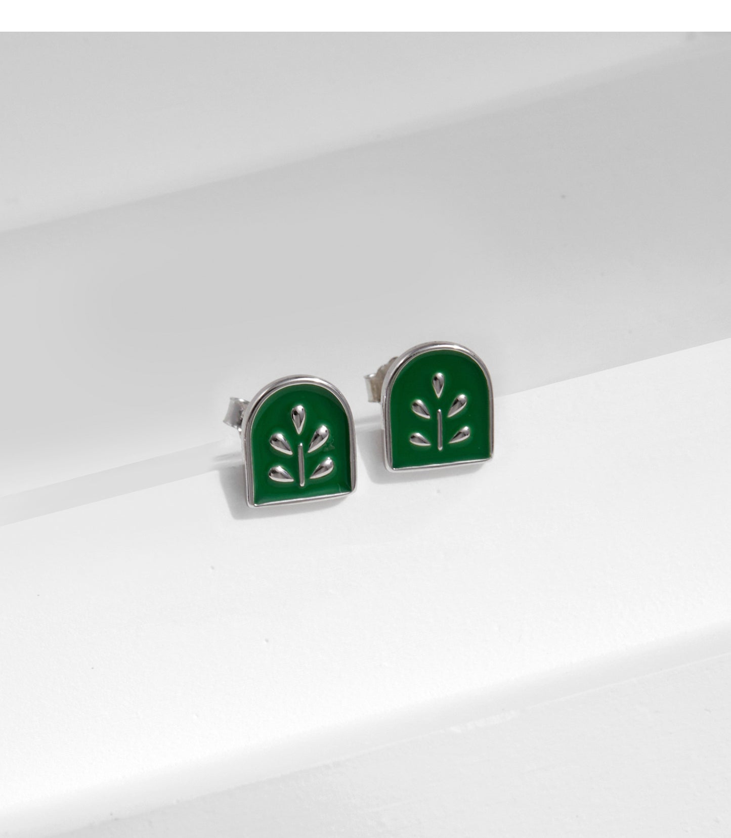 Planderful Everyday Genie Earrings – Elegant Sterling Silver Plant Design
