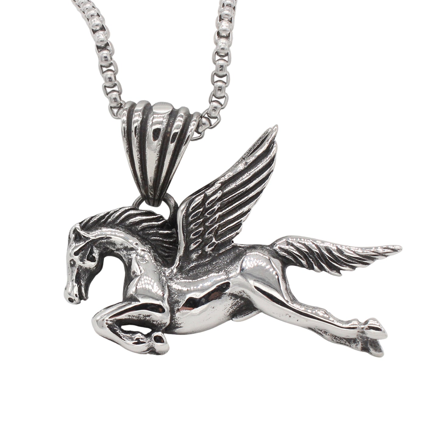 Planderful Jewelry Pegasus Pendant For Men Titanium Steel