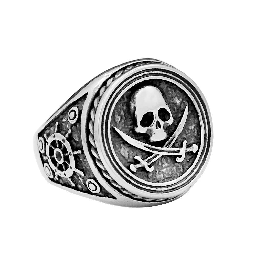 Punk Skull Stainless Steel Men's Ring