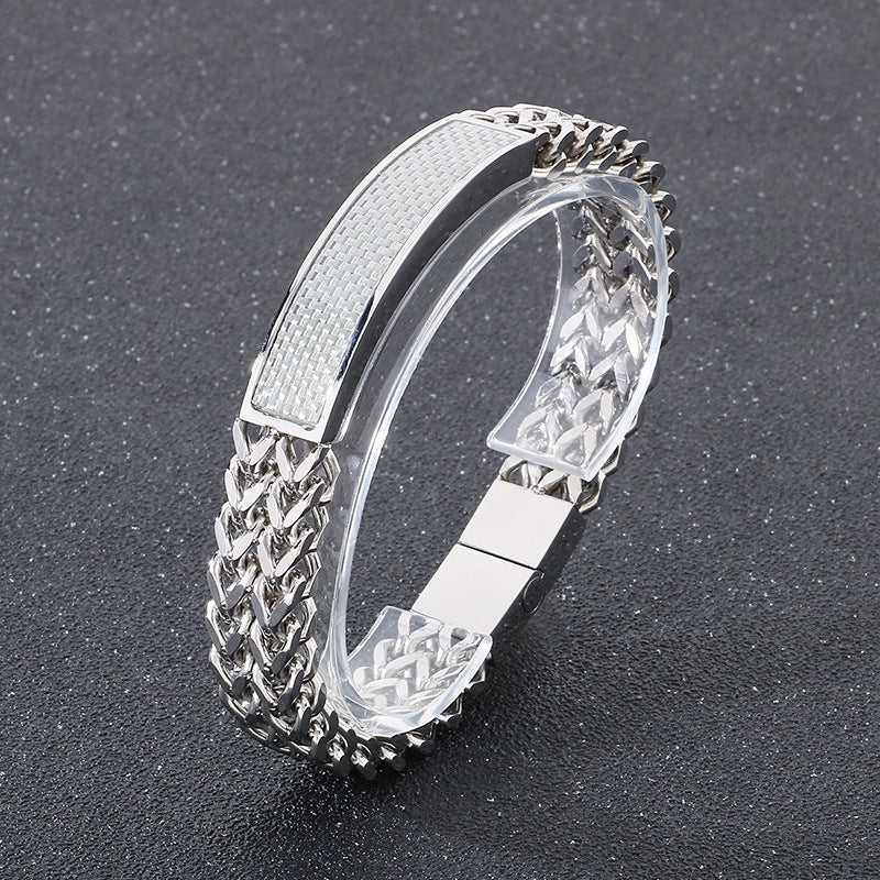 Planderful Hip Hop Bracelet For Men Magnetic Buckle