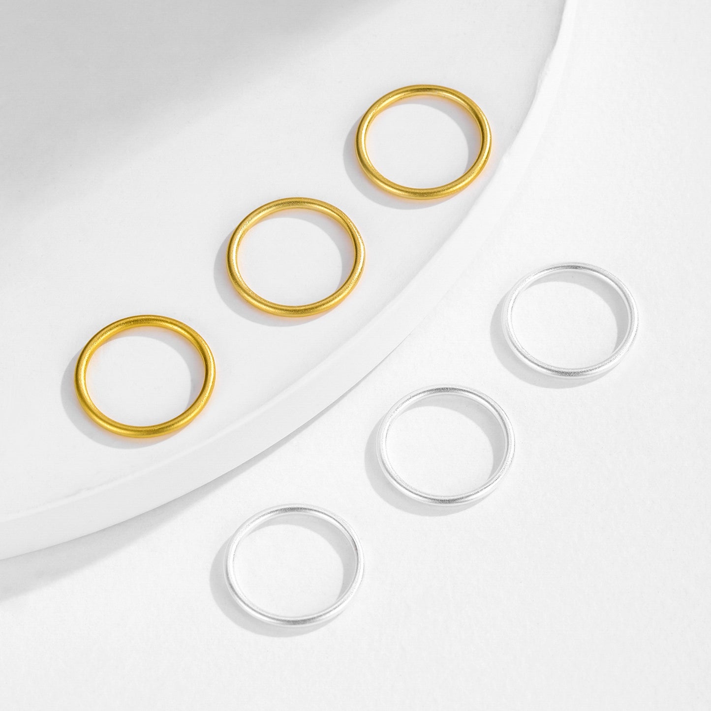 Planderful Everyday Genie Ring – Minimalist Sandblasted Sterling Silver Design