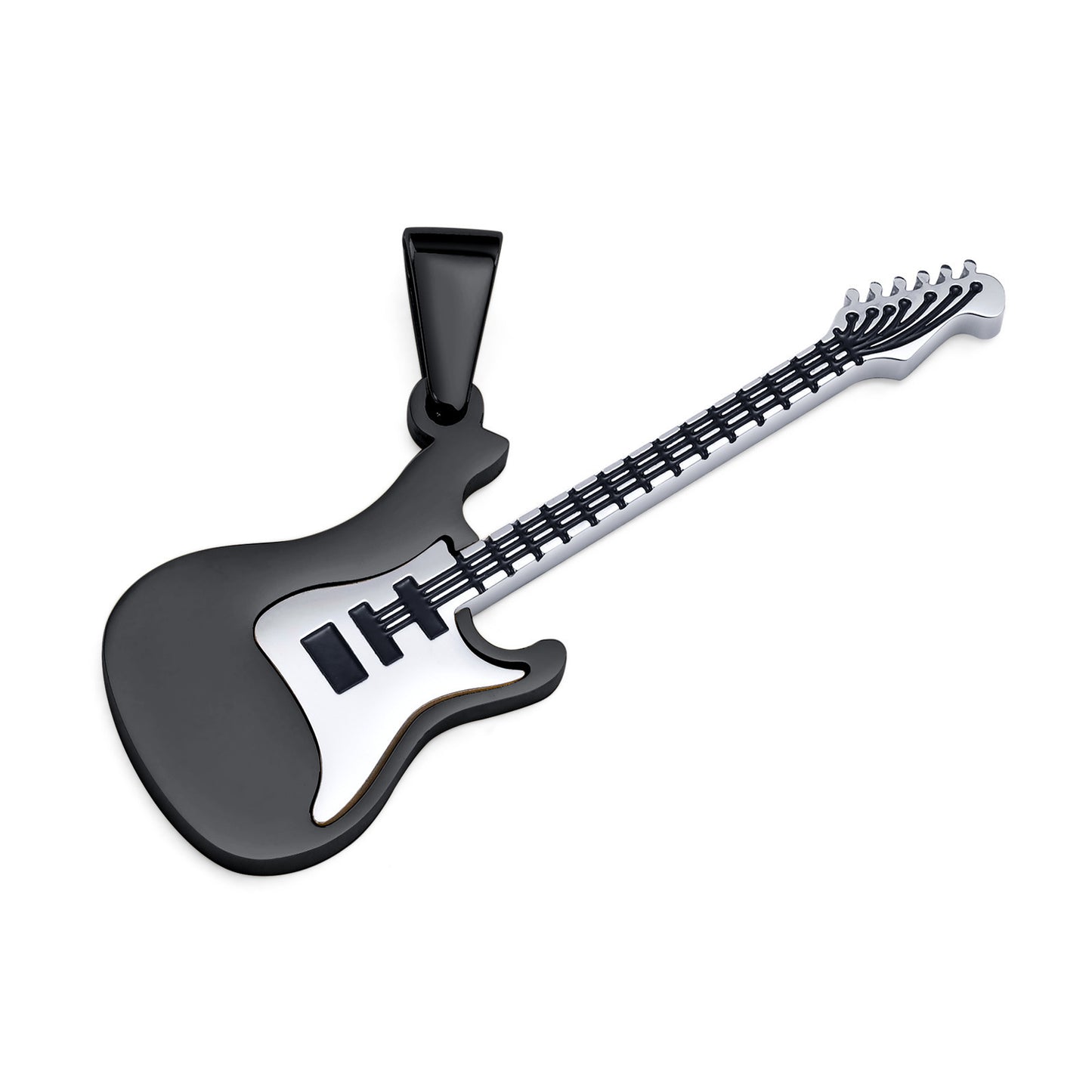 European And American Titanium Steel Jewelry Guitar Pendant