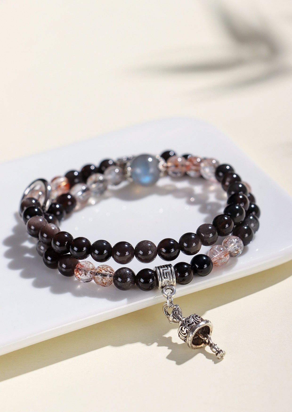 Planderful Fortune's Favor Bracelet – Stylish Couple's Design with Obsidian Gemstones