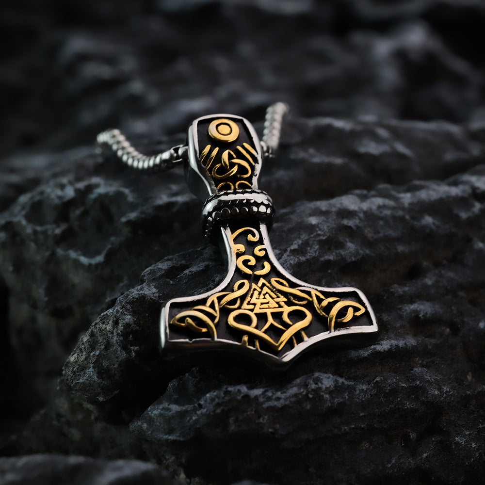 Vintage Viking Stainless Steel Pendant Necklace