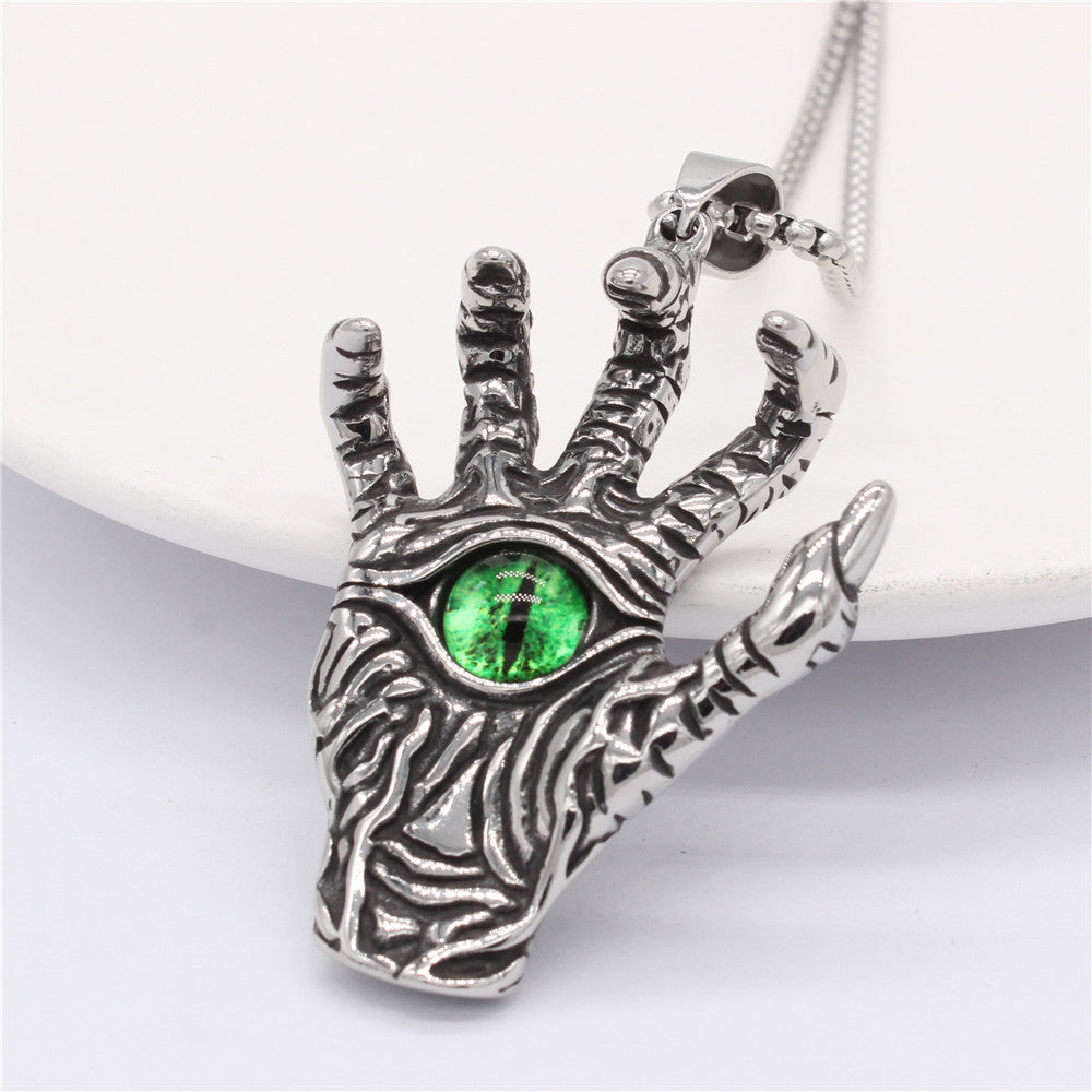Devil Claws Eye Pendant For Men Unisex Bold Protection Necklace Planderful European And American Retro Style