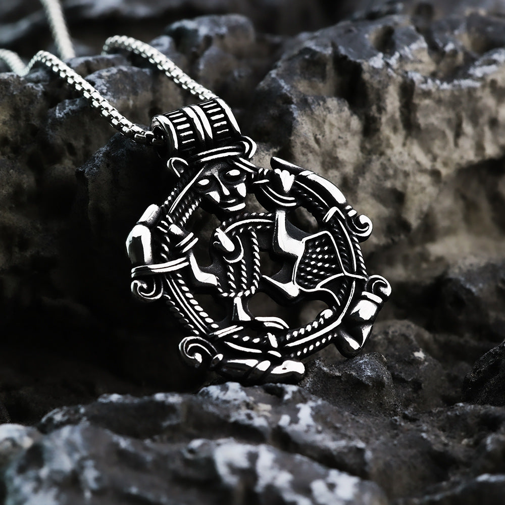 European And American Retro Stainless Steel Viking Necklace