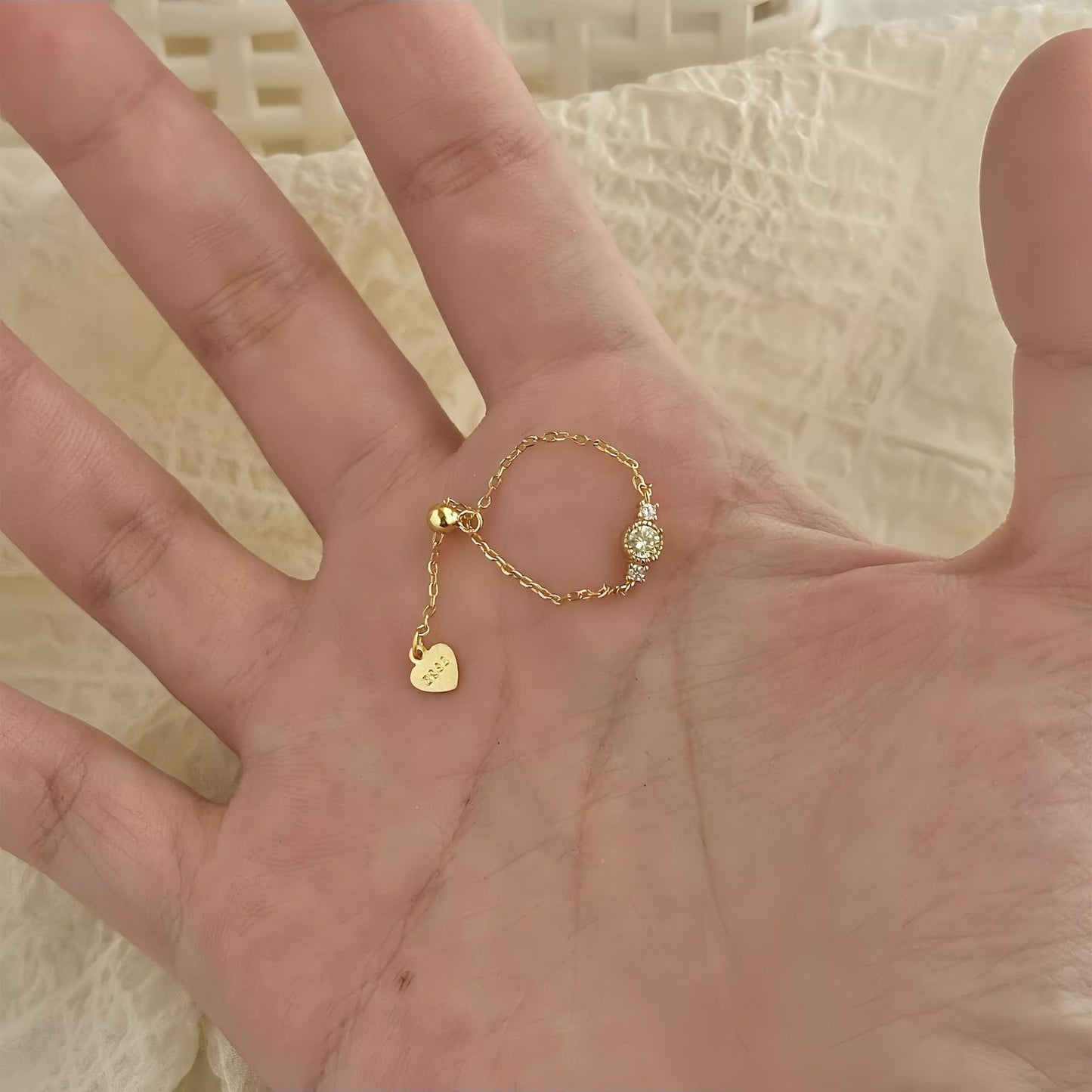 New 925 Sterling Silver Chain Pull Ring Women's Luxury Design