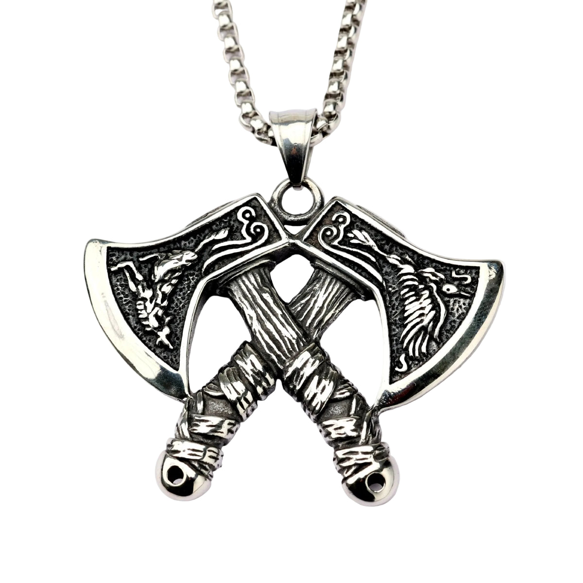 Vintage Viking Stainless Steel Men's Pendant Necklace