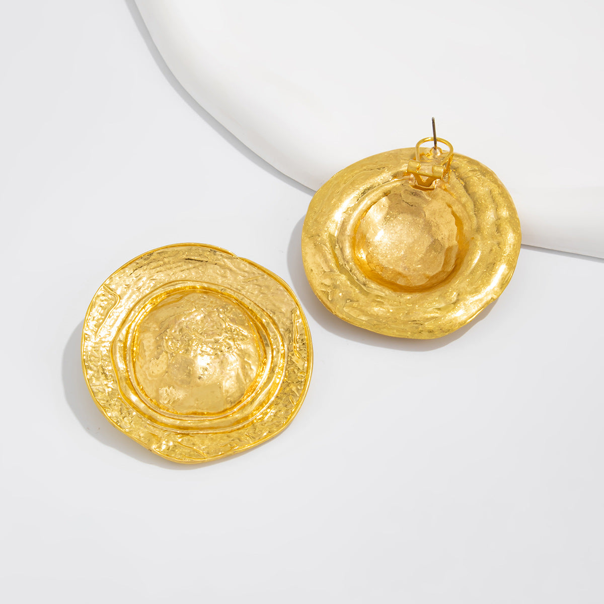 Planderful Vienna Verve Earrings – Creative Geometric Design with Pearl Accents