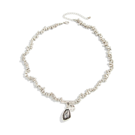 Irregular Crushed-Ice Bead Necklace Collection