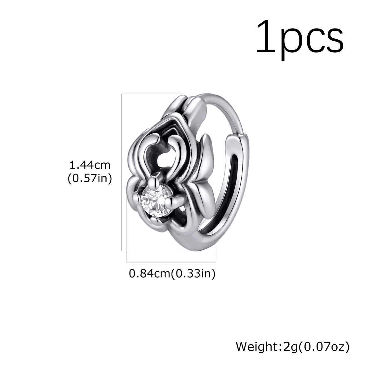 Stainless Steel Zircon Vintage Earrings