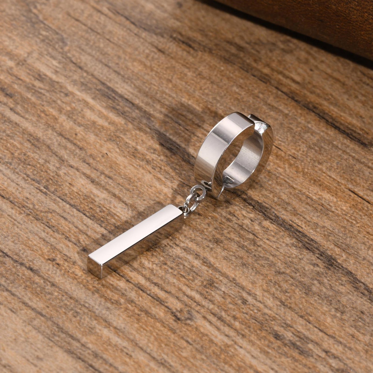 Wholesale Earrings Stainless Steel Geometric Earclips for Men