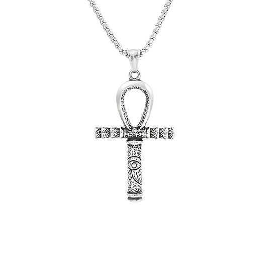 Eye of Horus Cross Stainless Steel Men's Pendant Necklace