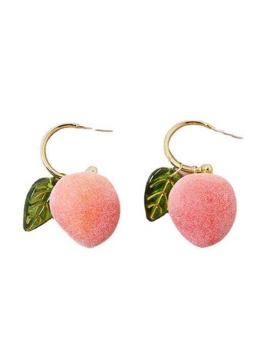 Enchanting Peach Fairy Earrings - Vienna Verve Collection
