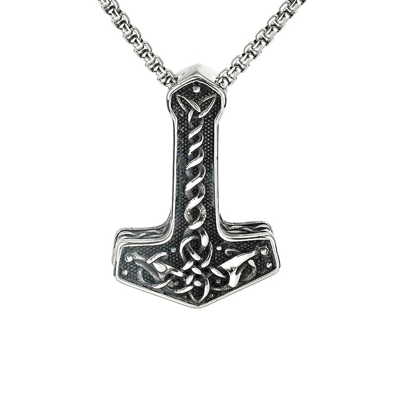 Retro European American Men's Stainless Steel Viking Anchor Pendant