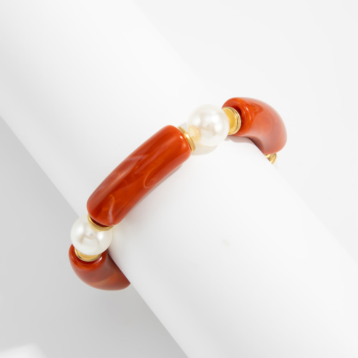 Planderful Amber Beaded Elastic Bracelet Vienna Verve Statement Jewelry For Women Fashion Lovers