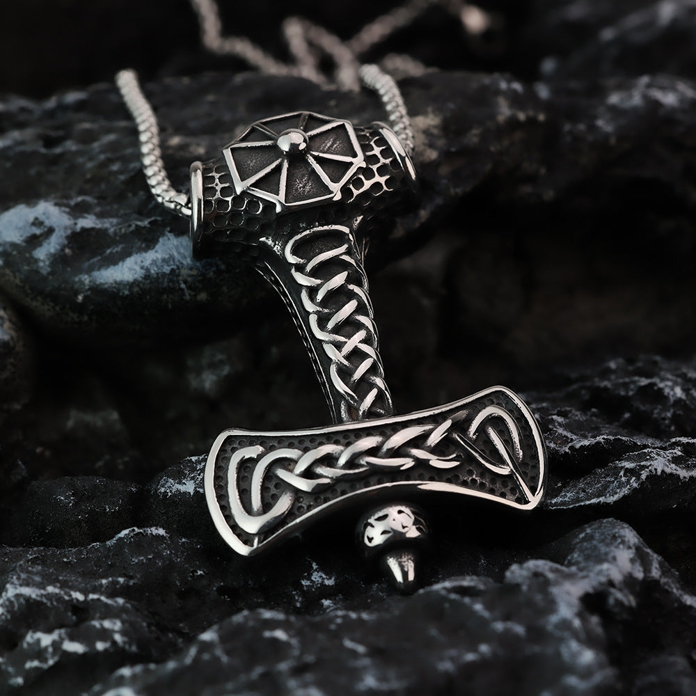 Planderful Shop Titanium Steel Viking Necklace Pendant Celtic Knot For Men Durable Nordic Style