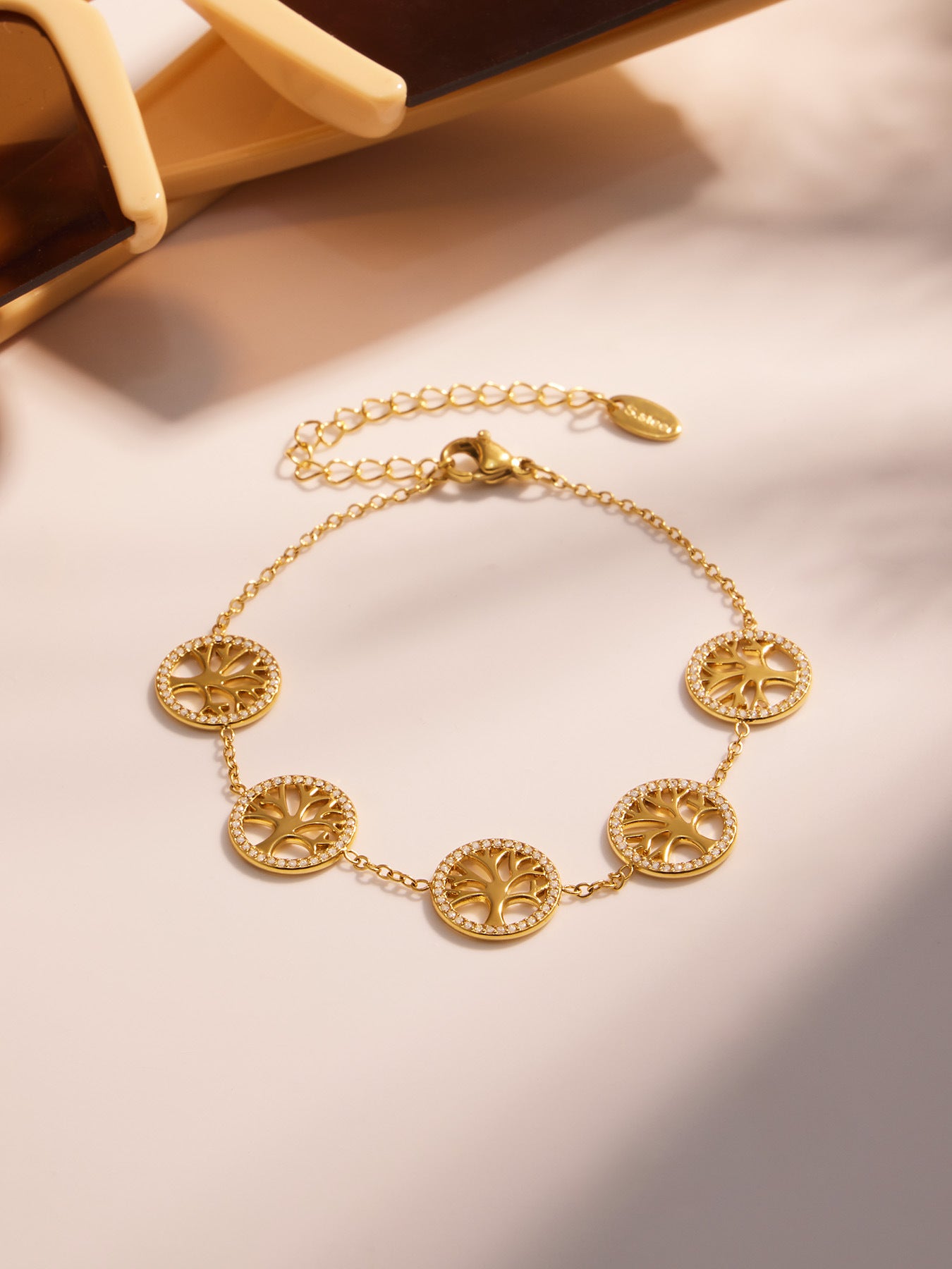 Planderful Zircon Stainless Steel Cross Bracelet For Women