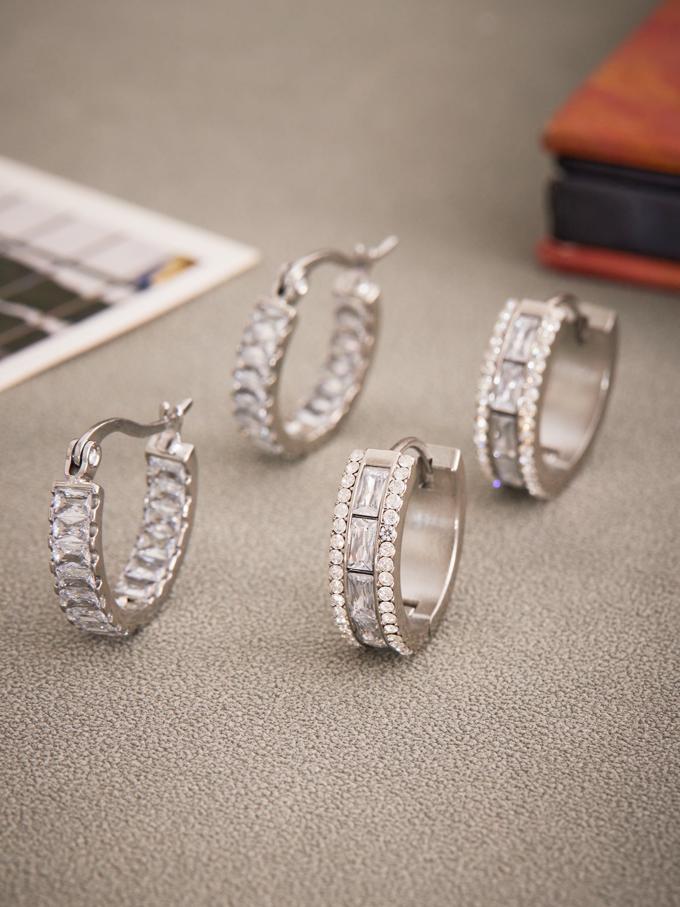 Planderful Elegant Zirconium Ring Earrings For Women