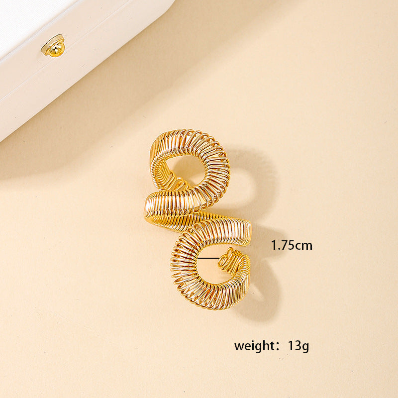 Elegant Cross-Border Metal Ring for Women - Vienna Verve Collection