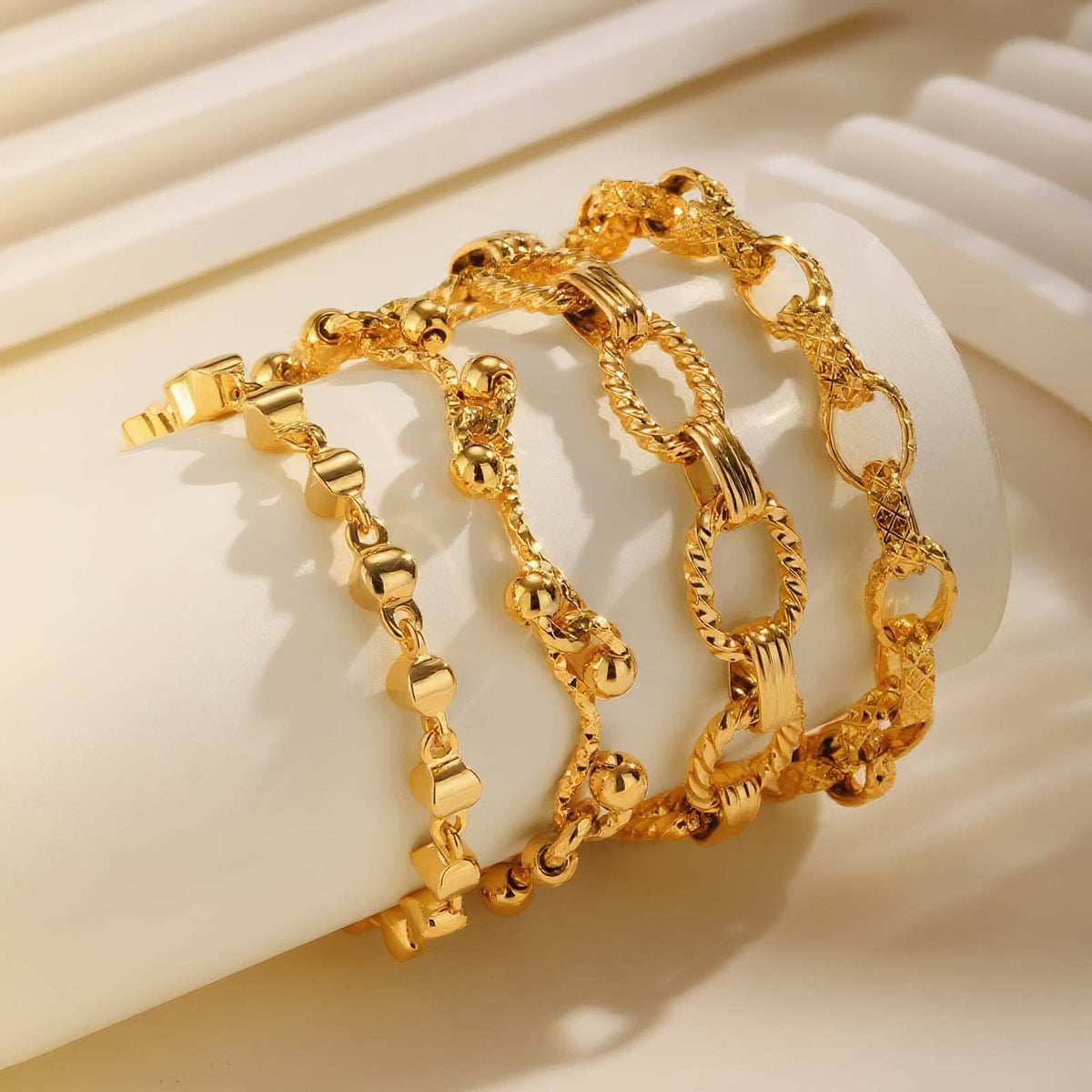 Handmade Chain Personalized Stacked Stainless Steel Bracelet