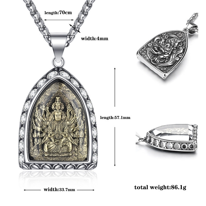 Zircon Necklace - Elegant Zodiac Amulet For Men From Planderful Everyday Genie Collection
