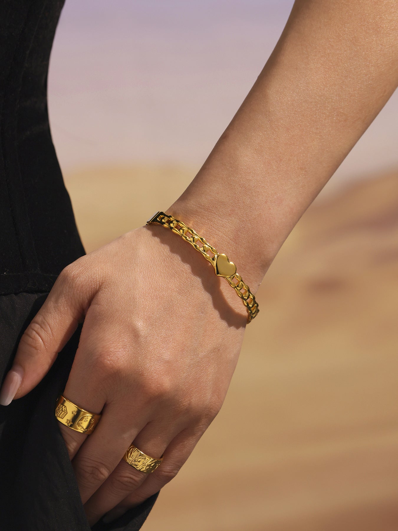 Planderful Love Buckle Bracelet Unisex Stainless Steel