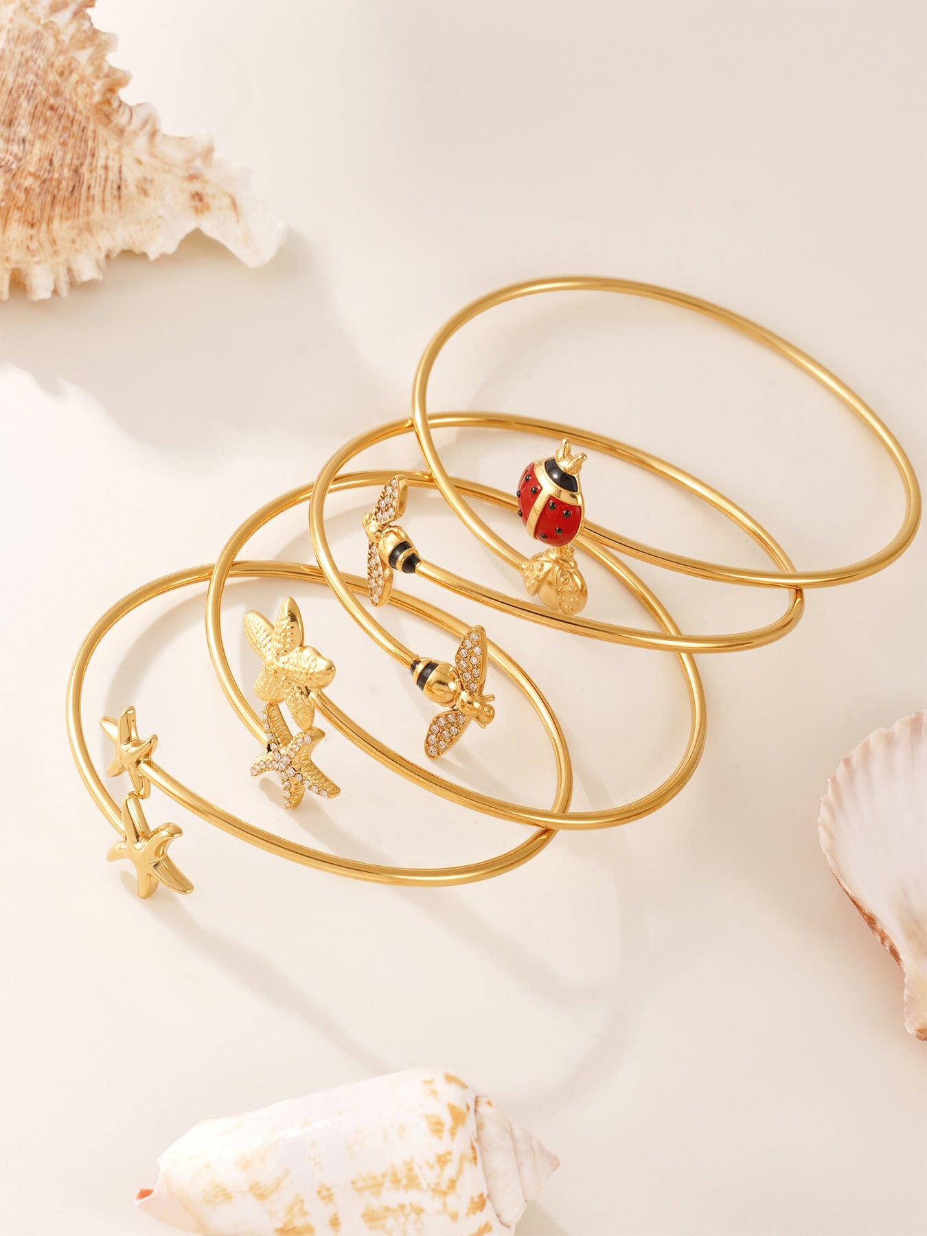 Planderful Genie Bee Starfish Zircon Bracelet For Her