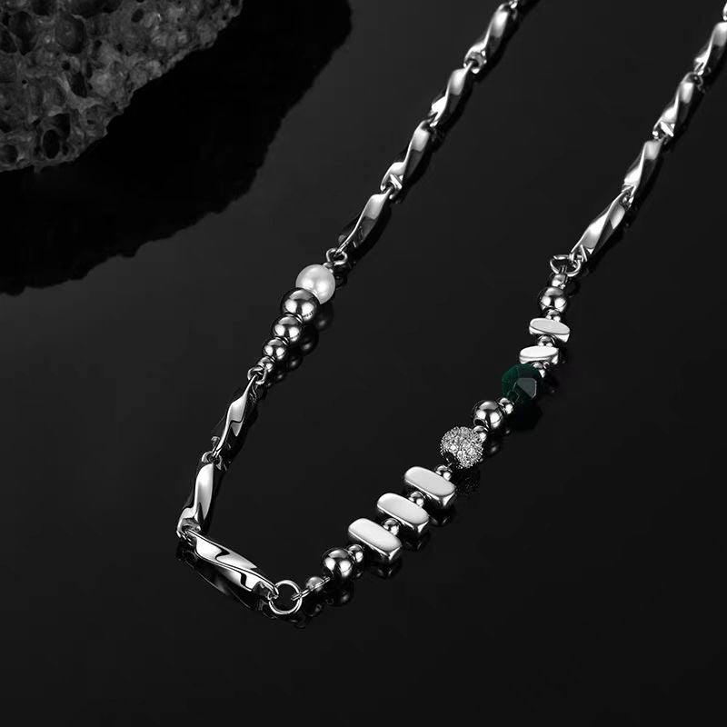 Planderful Jewelry Titanium Steel Mobius Necklace For Men Modern High End Chain Lux Edition