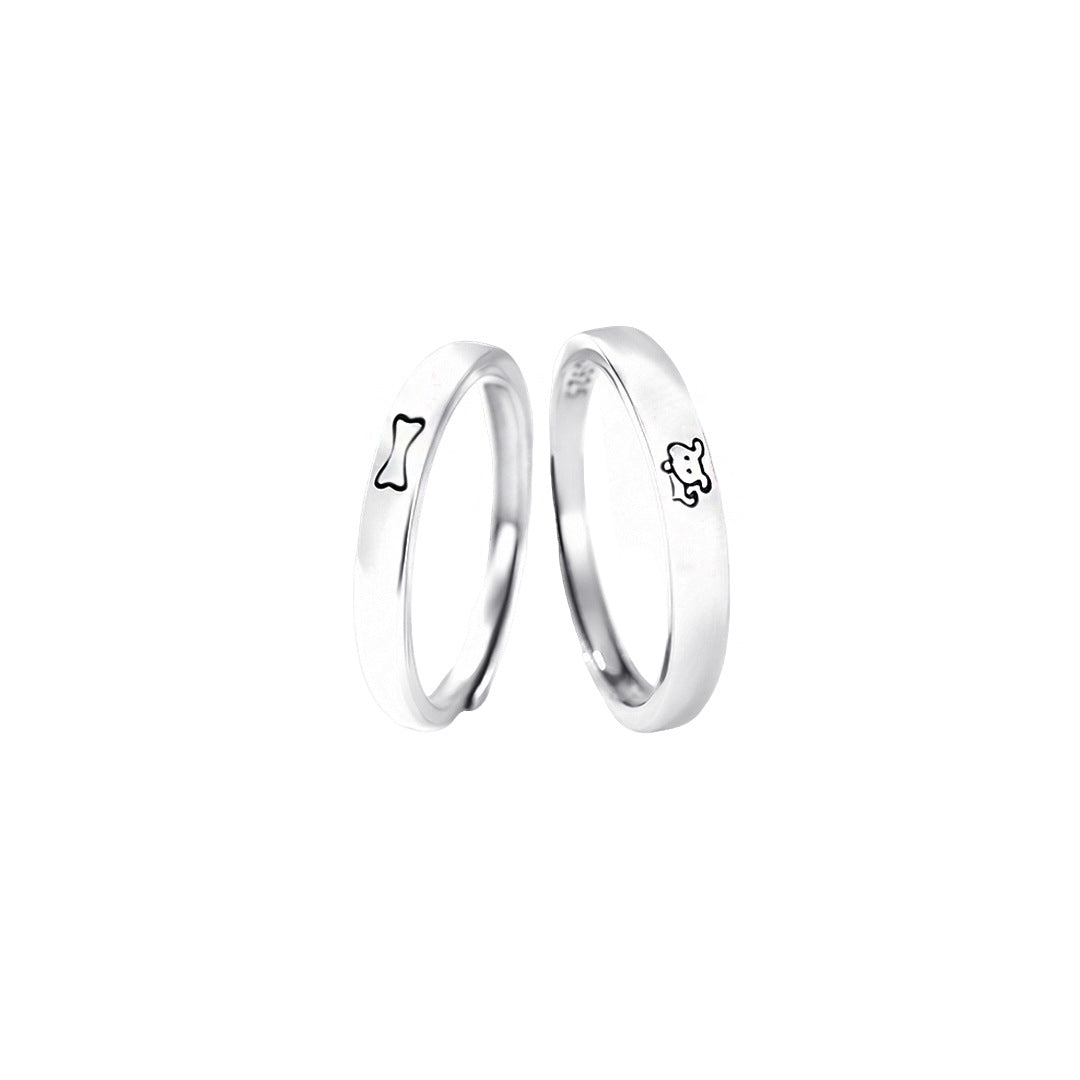 Cute Dog S925 Sterling Silver Ring