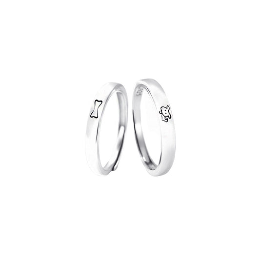 Cute Dog S925 Sterling Silver Ring