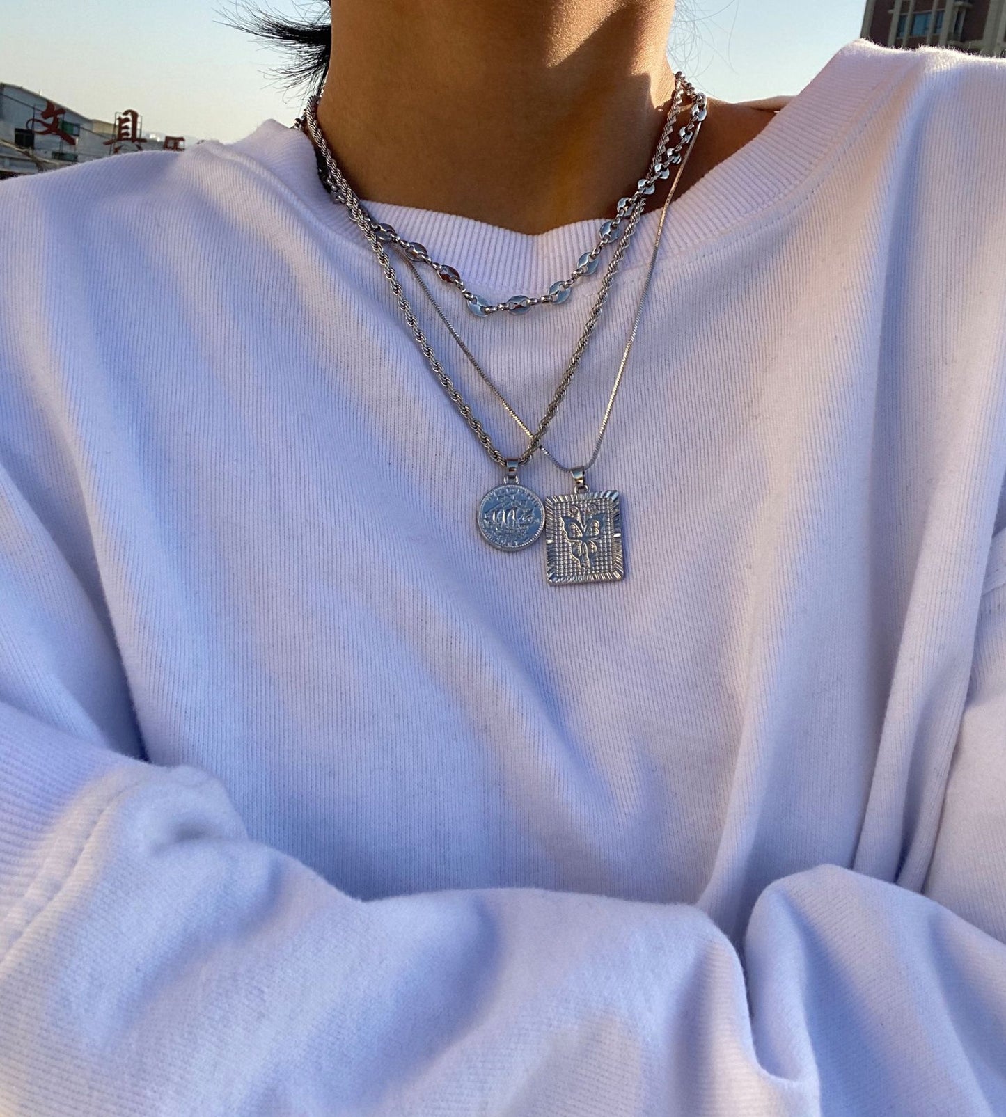 Planderful Butterfly Portrait Multi Layer Necklace Set Vienna Verve For Hip Hop Fashion Lovers