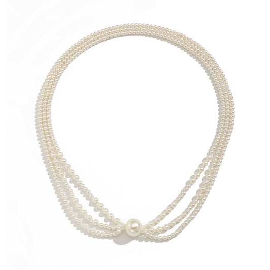 Baroque Imitation Pearl Layered Long Necklace